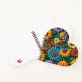 Retro 70s stijl kleurrijke madeliefjes notitieboek (Binnen)
