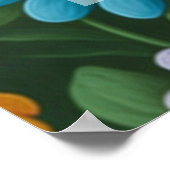 Retro 70s stijl kleurrijke madeliefjes poster (Hoek)