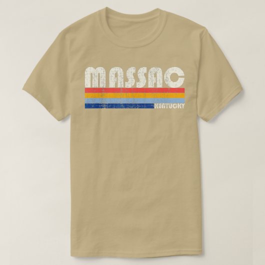 Retro  70s Stijl Massac Kentucky T-shirt (Design voorkant)