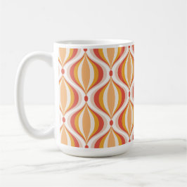 Retro 70s stijl nostalgie patronen soep mok