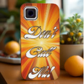 Retro 70s Stijl Oranje zonnestralen "Bel me niet" Case-Mate iPhone Case
