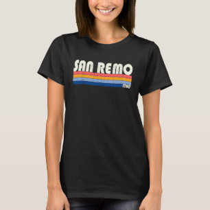 Retro 70s Stijl San Remo Italië T-shirt