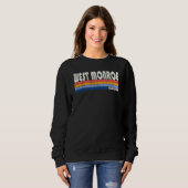 Retro 70s Stijl West Monroe Louisiana Trui (Voorkant volledig)