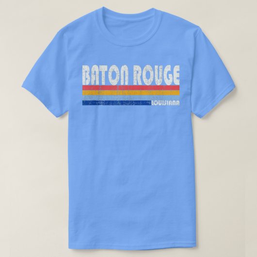 Retro  70s Stijlbatterij van 80s Louisiana T-shirt (Design voorkant)