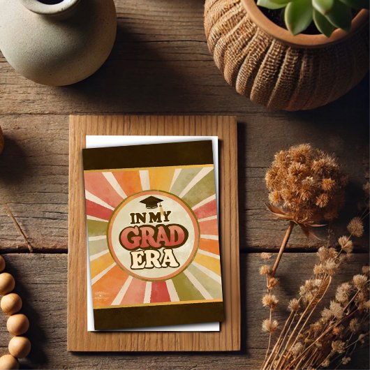 Retro 70s Stijlvol Grappig In Mijn Afstudeerder Er Kaart