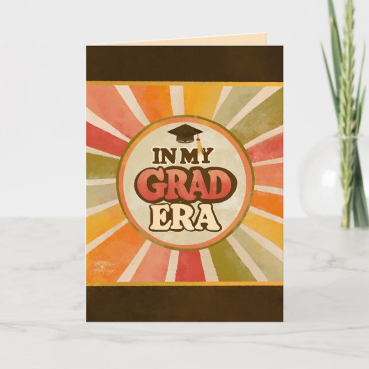 Retro 70s Stijlvol Grappig In Mijn Afstudeerder Er Kaart (Voorkant)