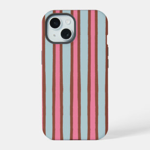 Retro 70s Streep Stroeve Hoesje voor Telefoon iPhone 15 Case