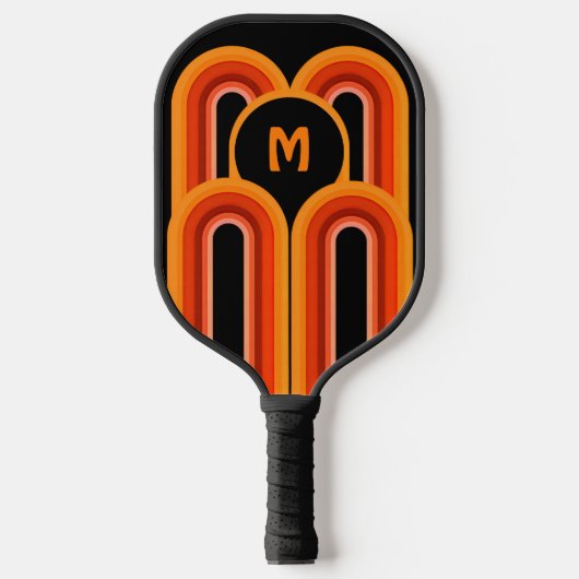 Retro 70s strepen Persoonlijk Pickleball Paddle (Voorkant)