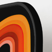Retro 70s strepen Persoonlijk Pickleball Paddle (Links Detail)