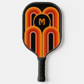 Retro 70s strepen Persoonlijk Pickleball Paddle (Achterkant)