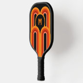 Retro 70s strepen Persoonlijk Pickleball Paddle (Links)