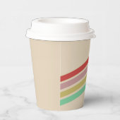 Retro  70's Stripe Papieren Bekers (Rechts)