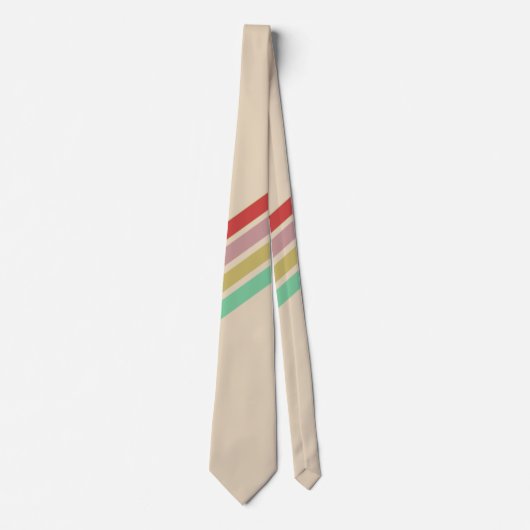 Retro 70's Stripe Stropdas (Voorkant)