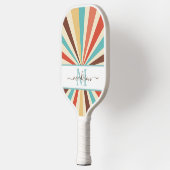 Retro 70s Stripes Custom Monogram Pickleball Paddle (Links)