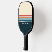 Retro 70s Stripes gepersonaliseerd Pickleball Paddle (Links)