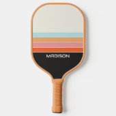 Retro 70s Stripes gepersonaliseerd Pickleball Paddle (Achterkant)