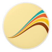 Retro 70's Stripes Keramische Knop (Voorkant)