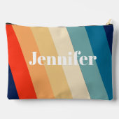 Retro 70s Stripes Persoonlijke naam Etui (Achterkant)