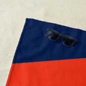 Retro 70s Stripes Persoonlijke naam Strandlaken (In situ)