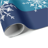 Retro 70s Stripes Sneeuwvlok Kerstmis Cadeaupapier (Rol Hoek)