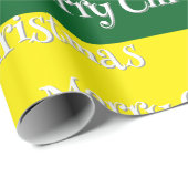 Retro 70s Stripes Vrolijk Kerstfeest Cadeaupapier (Rol Hoek)