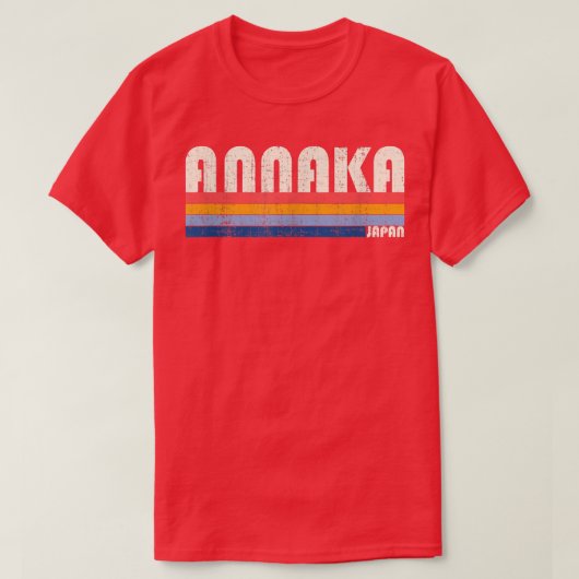 Retro 70s Style Annaka, Japan T-shirt (Design voorkant)