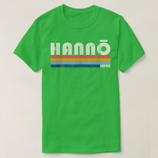 Retro 70s Style Hanno, Japan T-shirt (Design voorkant)