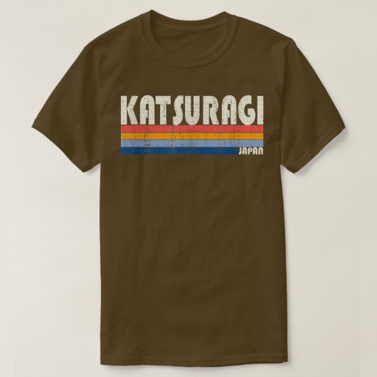 Retro  70s Style Katsuragi, Japan T-shirt (Design voorkant)