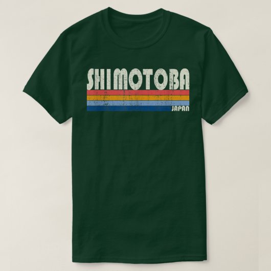Retro  70s Style Shimotoba, Japan T-shirt (Design voorkant)