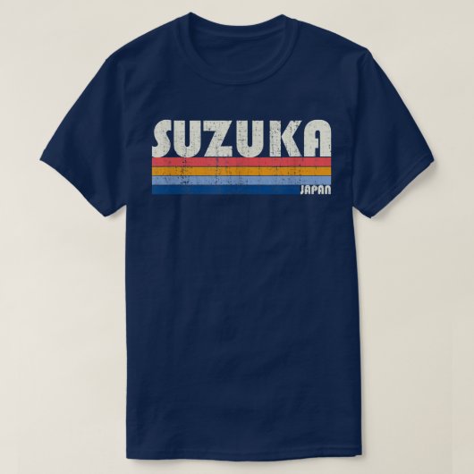 Retro 70s Style Suzuka, Japan T-shirt (Design voorkant)