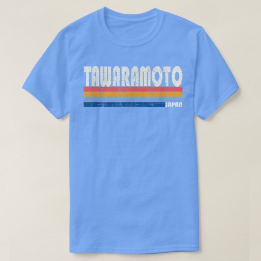 Retro 70s Style Tawaramoto, Japan T-shirt (Design voorkant)