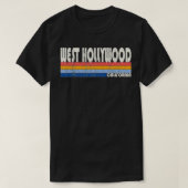 Retro 70s Style West Hollywood, CA Pre T-shirt (Design voorkant)