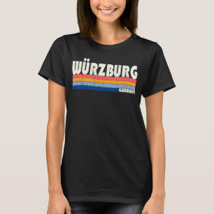 Retro  70s Style Würzburg, Duitsland T-shirt