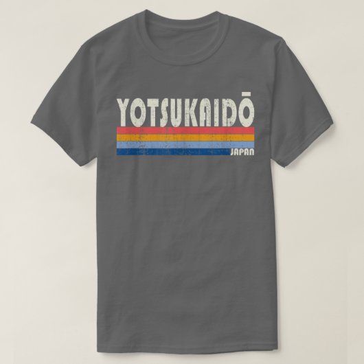 Retro  70s Style Yotsukaido, Japan T-shirt (Design voorkant)