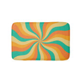 Retro 70s Sunburst Kleurrijke achtergrond Badmat (Voorkant)
