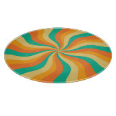 Retro 70s Sunburst Kleurrijke achtergrond Snijplank (Hoek)