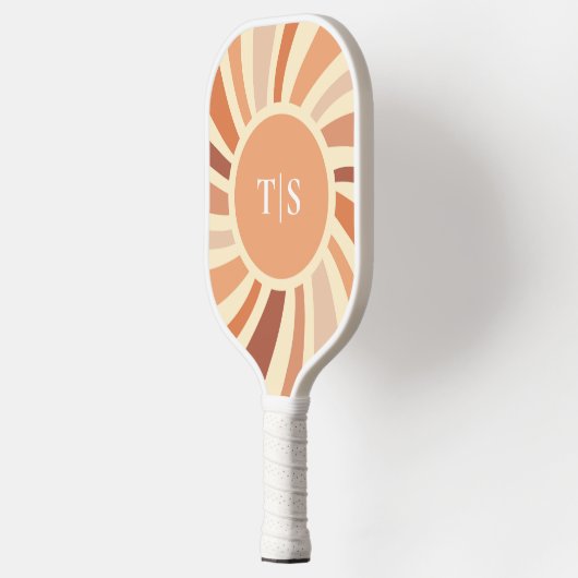 Retro 70s Sunburst Monogram Pickleball Paddle (Links)