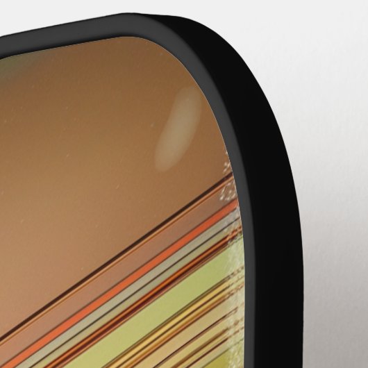 Retro 70s Sunset Lines Abstract Pickleball Paddle (Links Detail)