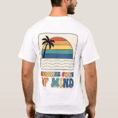 Retro 70s "Sunshine State of Mind" Palmboom T-shirt (Achterkant)