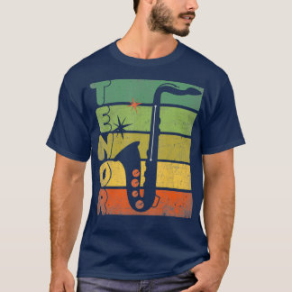 Retro 70s Tenor Saxophone Cool Sax Gift T-shirt