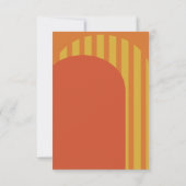  retro 70s terracotta arch bruiloft rsvp kaart (Achterkant)