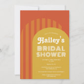 retro 70s terracotta arch vrijgezellenfeest kaart (Voorkant)