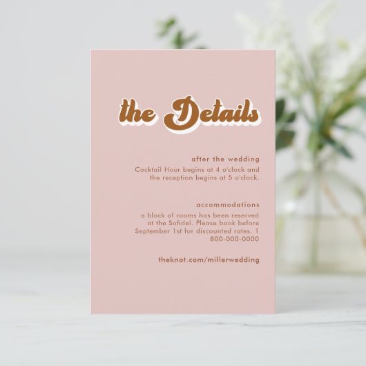 Retro 70s Terracotta Details Enclosure Kaart (Staand voorkant)