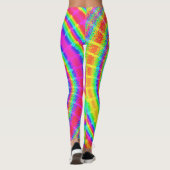 Retro 70s TieDye Hippie Psychedelic Colorful Leggings (Achterkant)