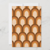 Retro 70s Typografie Groovy Brown Photo Wedding Save The Date (Achterkant)