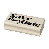 Retro 70s typografie trouwkaart Save The Date Rubberstempel (Stempel)