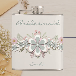 Retro 70's ventilatorkracht groen-witte bride heupfles