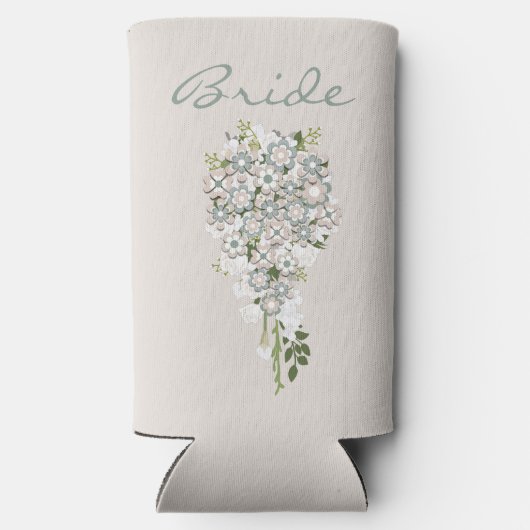 Retro 70's ventilatorkracht groen-witte bride seltzer blikjeskoeler (Achterkant)