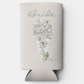 Retro 70's ventilatorkracht groen-witte bride seltzer blikjeskoeler (Voorkant)