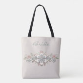 Retro 70's ventilatorkracht groen-witte bride tote bag (Achterkant)
